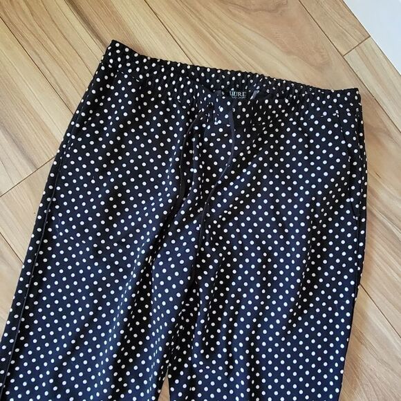 Lauren Ralph Lauren Ogin Pull On Elastic Waist Skinny Dress Pants in Polka Dot - Picture 5 of 12